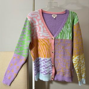 bibi  Multi Patterned Cardigan Sweater